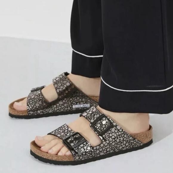 Birkenstock Arizona Metallic Stone Sandals in Bronze EU40 NARROW WIDTH US 9-9.5 - Picture 13 of 13